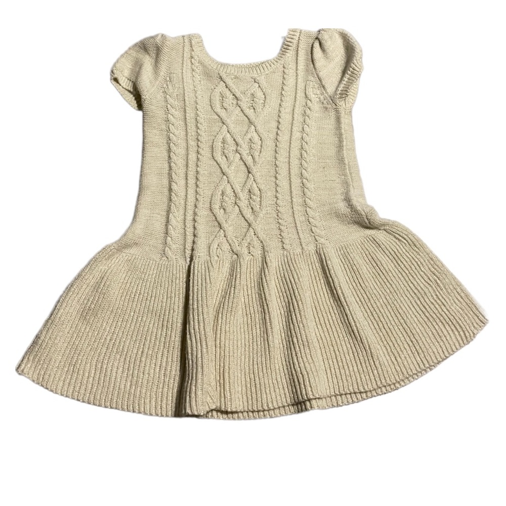 Toddler gold knit sweaterdress